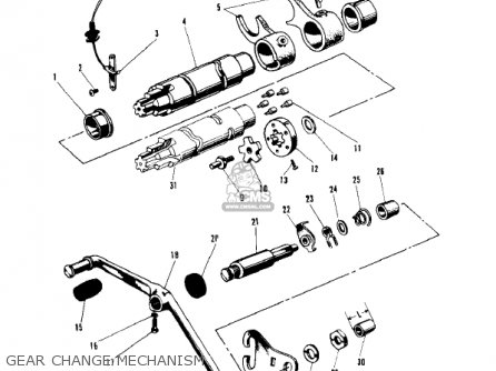 GEAR CHANGE MECHANISM - W1 1966 USA CANADA