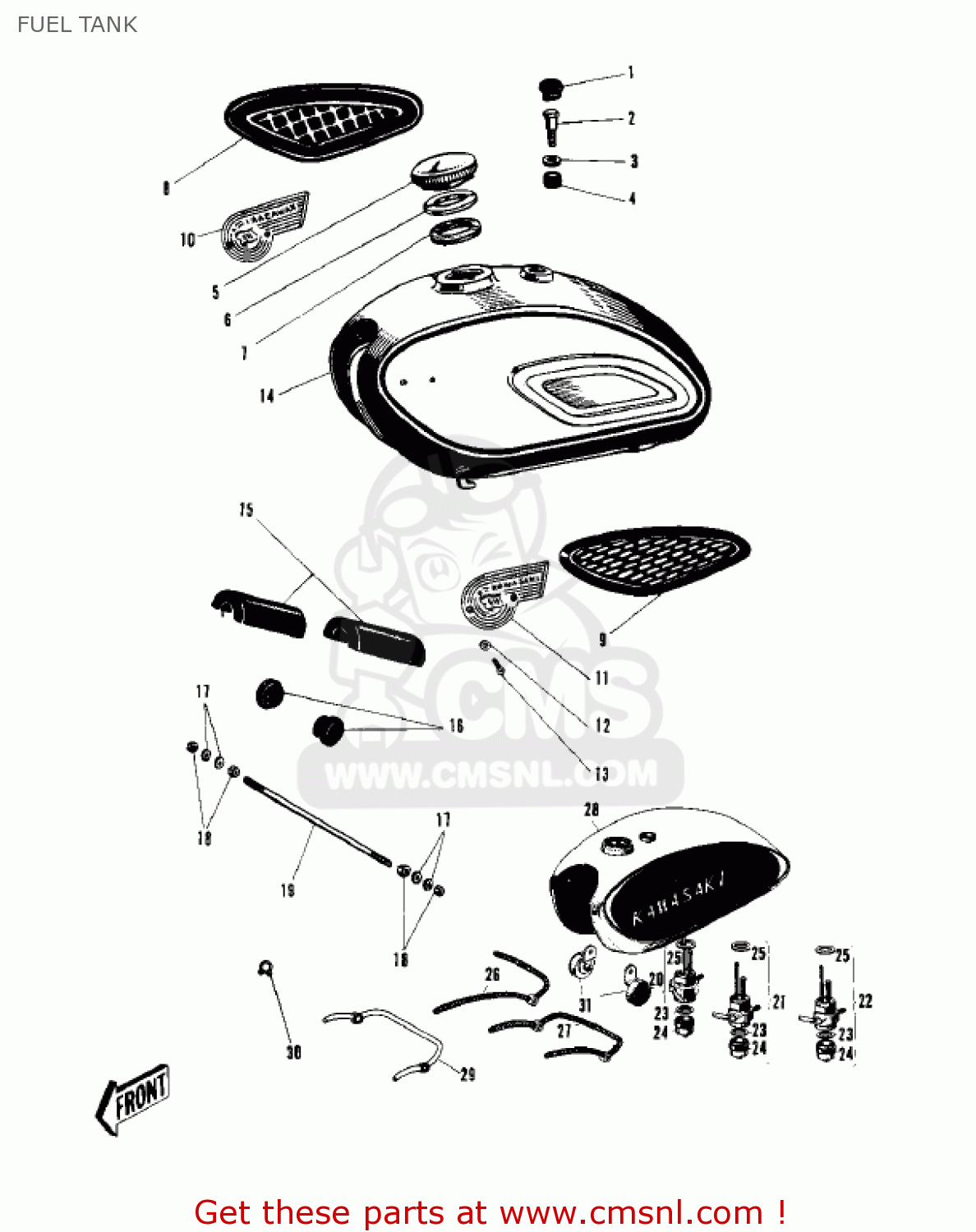 FUEL TANK W1 1967 USA CANADA