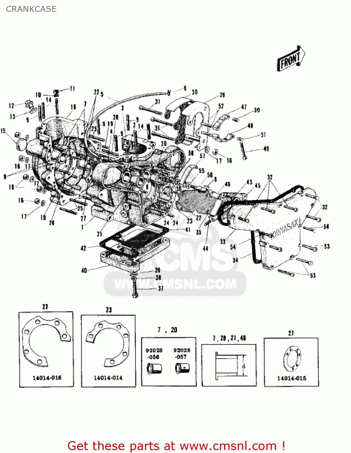 CRANKCASE W1 1967 USA CANADA