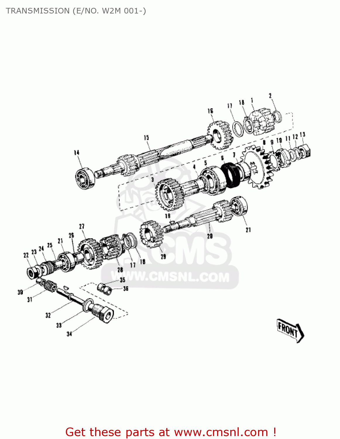 TRANSMISSION (E/NO. W2M 001-) W1 1967 USA CANADA