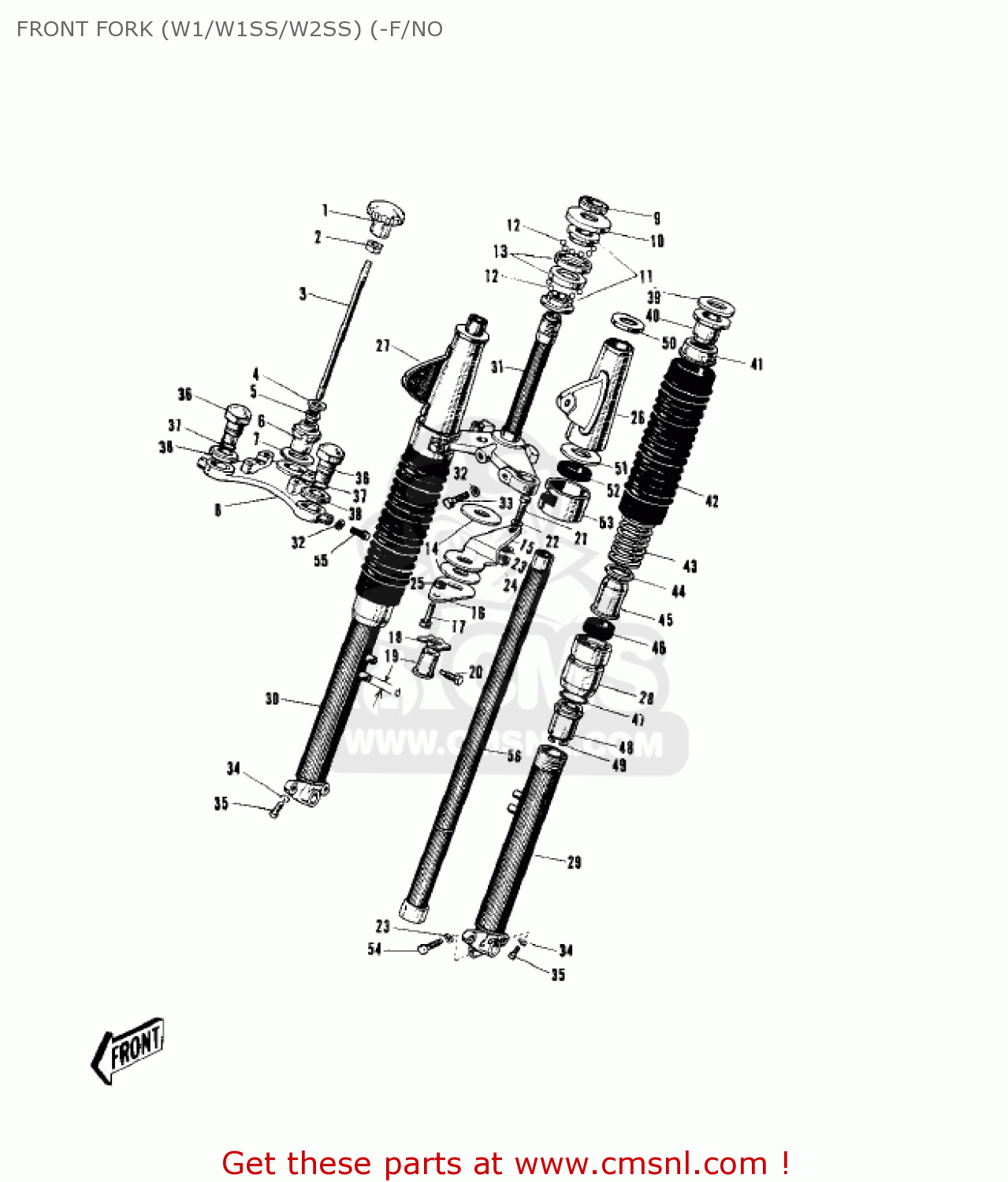 FRONT FORK (W1/W1SS/W2SS) (-F/NO W1 1967 USA CANADA