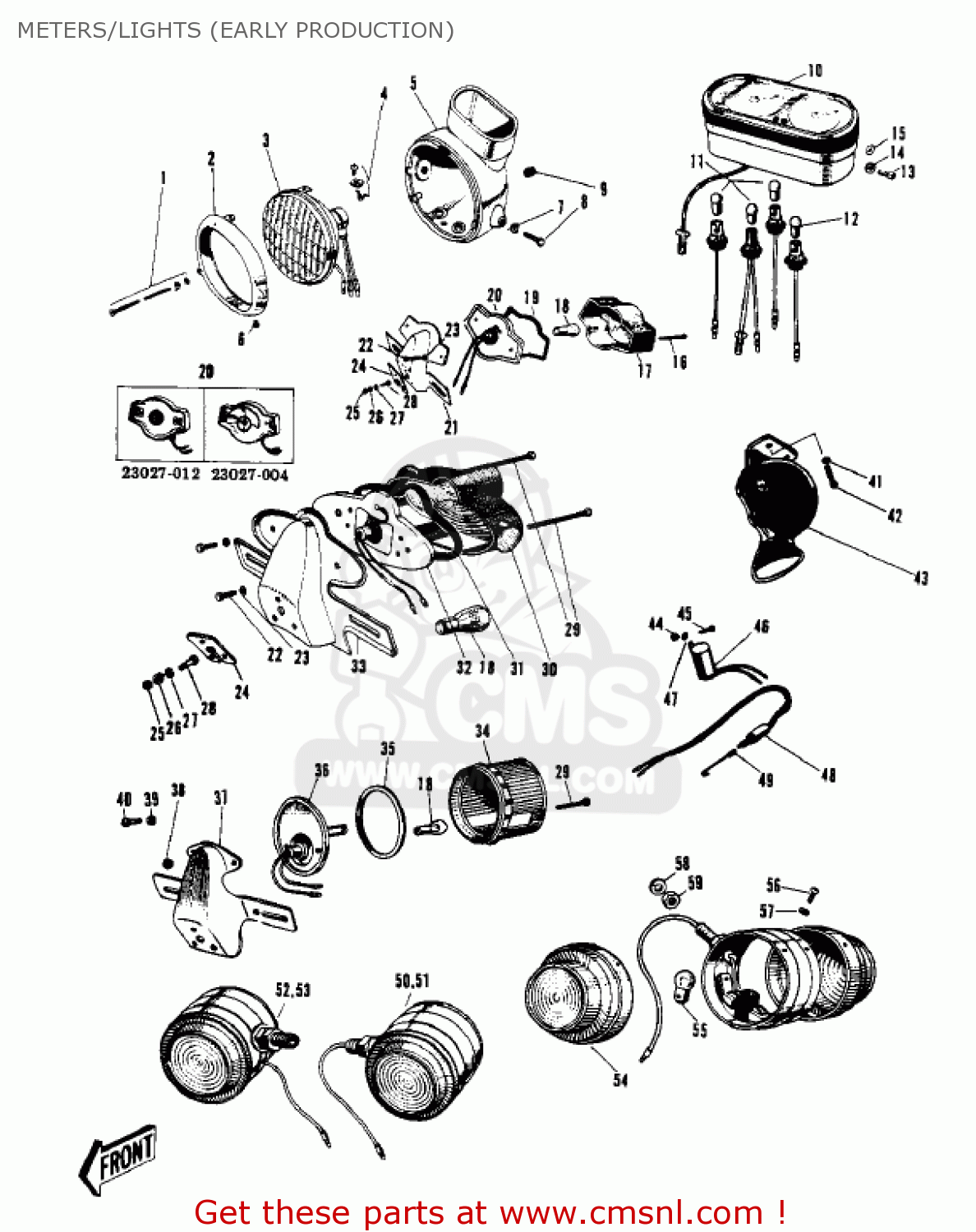METERS/LIGHTS (EARLY PRODUCTION) W1 1967 USA CANADA