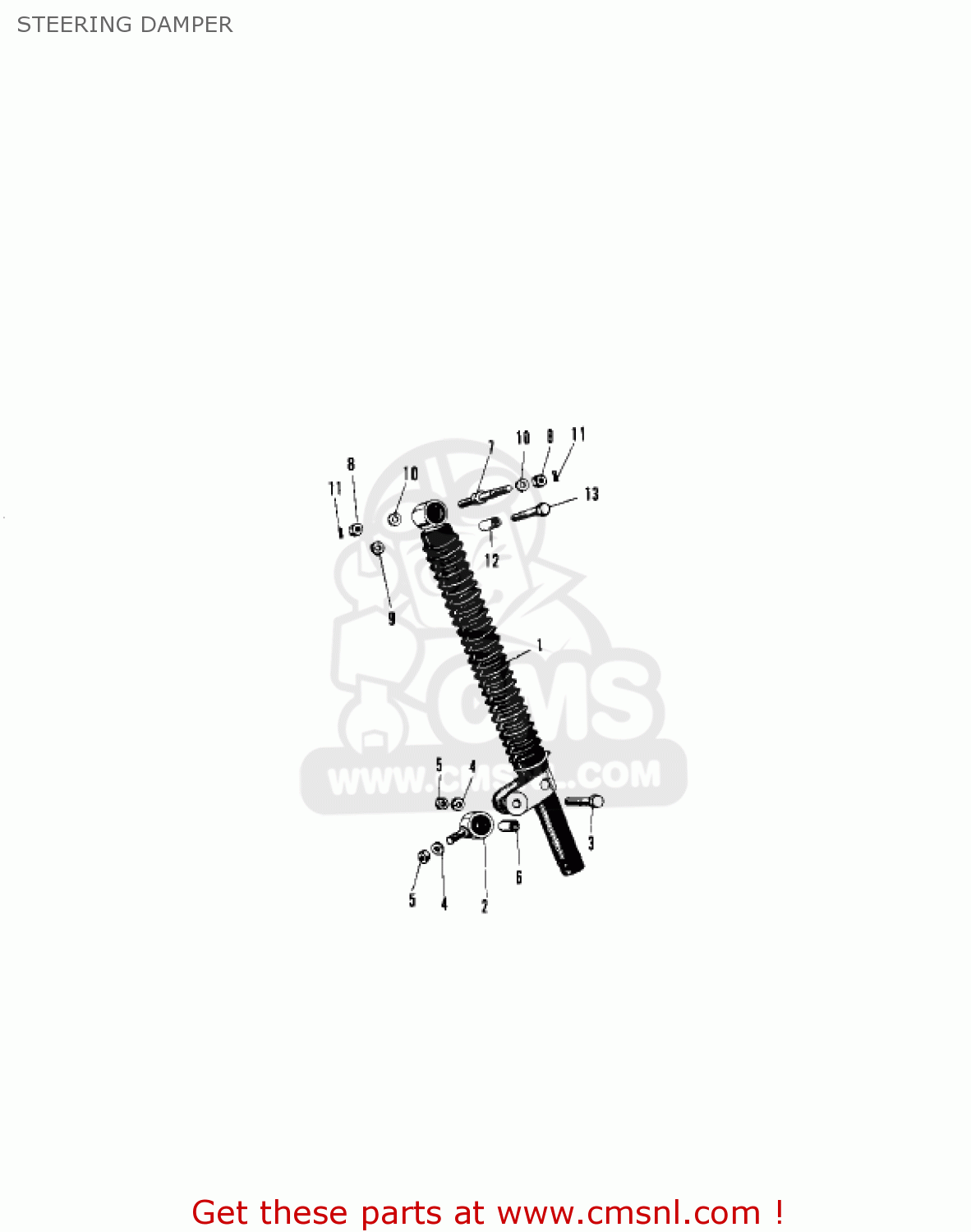 STEERING DAMPER W1 1967 USA CANADA