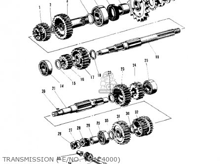 TRANSMISSION (-E/NO. W1M 4000) - W1 1967 USA CANADA