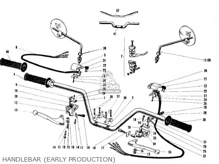 HANDLEBAR (EARLY PRODUCTION) - W1SS 1968 USA CANADA