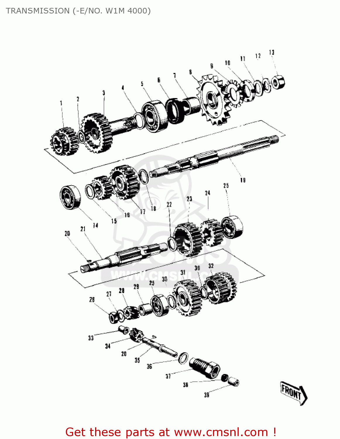 TRANSMISSION (-E/NO. W1M 4000) W1SS 1969 USA CANADA