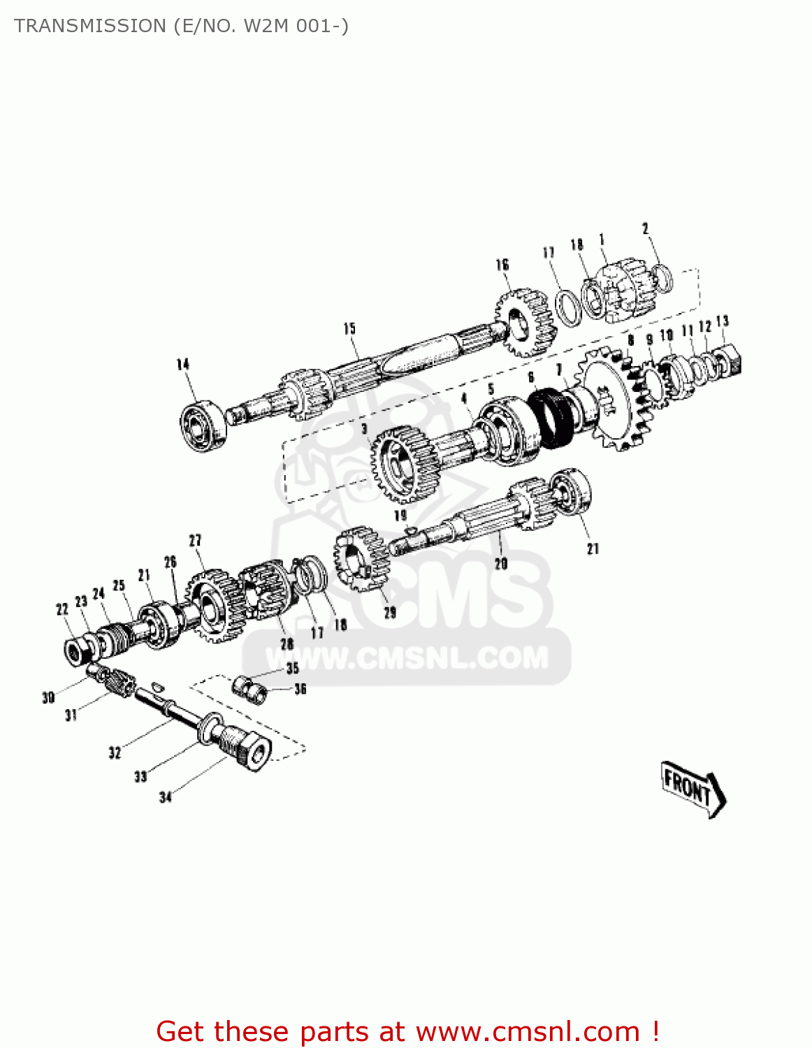 TRANSMISSION (E/NO. W2M 001-) W1SS 1969 USA CANADA