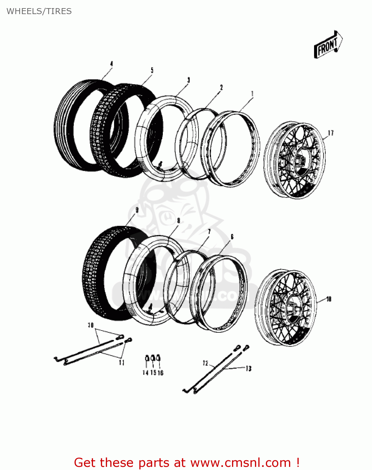 WHEELS/TIRES W2SS COMMANDER 1968 USA CANADA