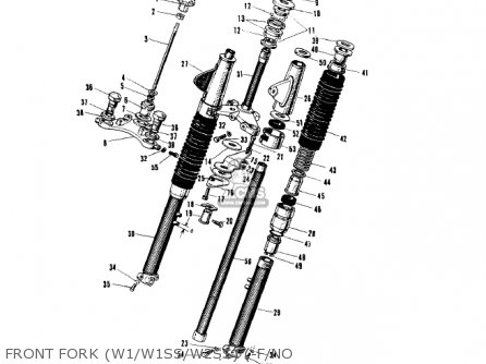 FRONT FORK (W1/W1SS/W2SS) (-F/NO - W2SS COMMANDER 1968 USA CANADA