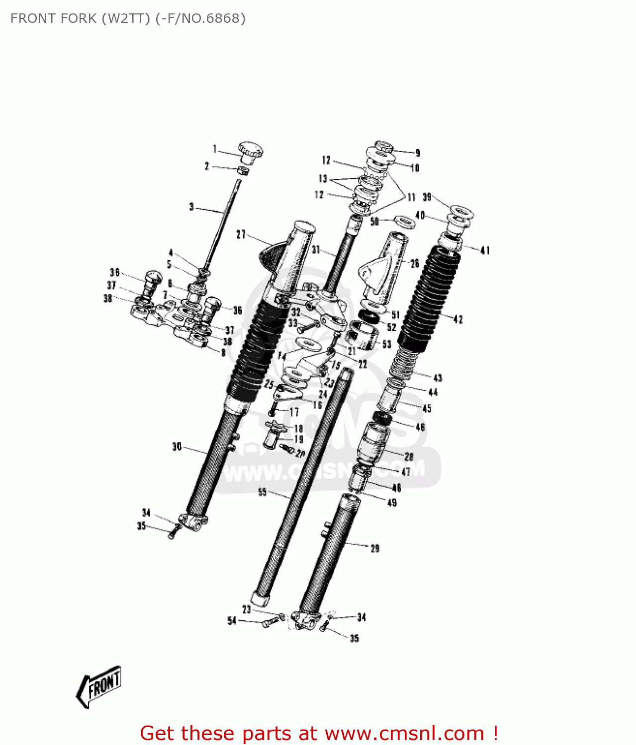 FRONT FORK (W2TT) (-F/NO.6868) W2TT COMMANDER 1969 USA CANADA