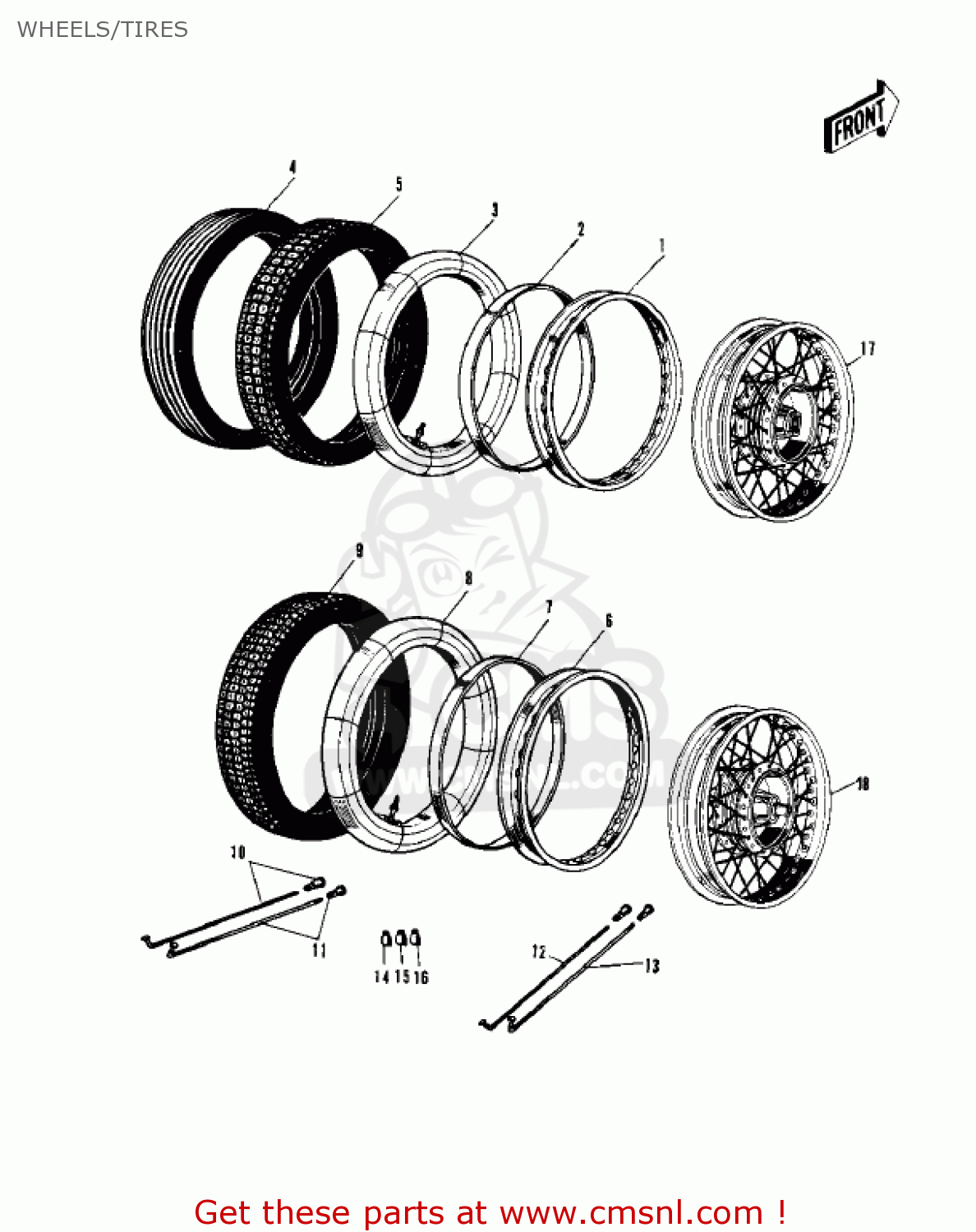 WHEELS/TIRES W2TT COMMANDER 1969 USA CANADA