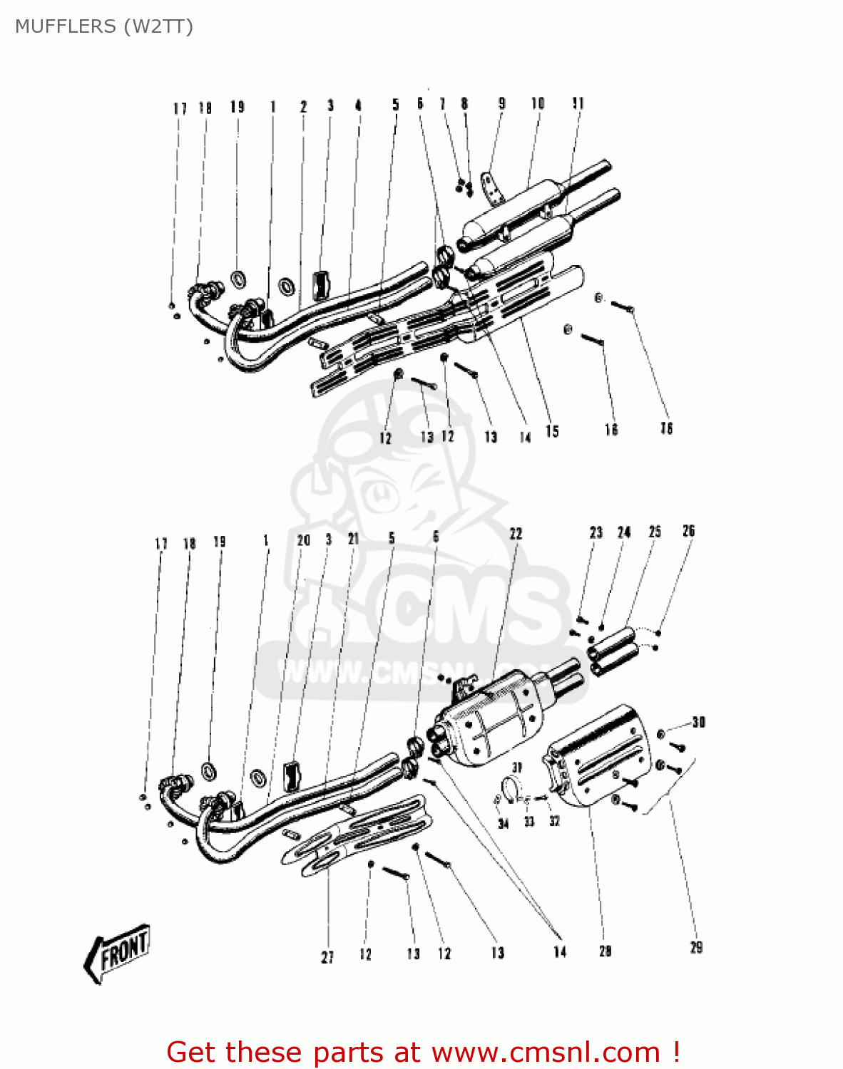 MUFFLERS (W2TT) W2TT COMMANDER 1969 USA CANADA