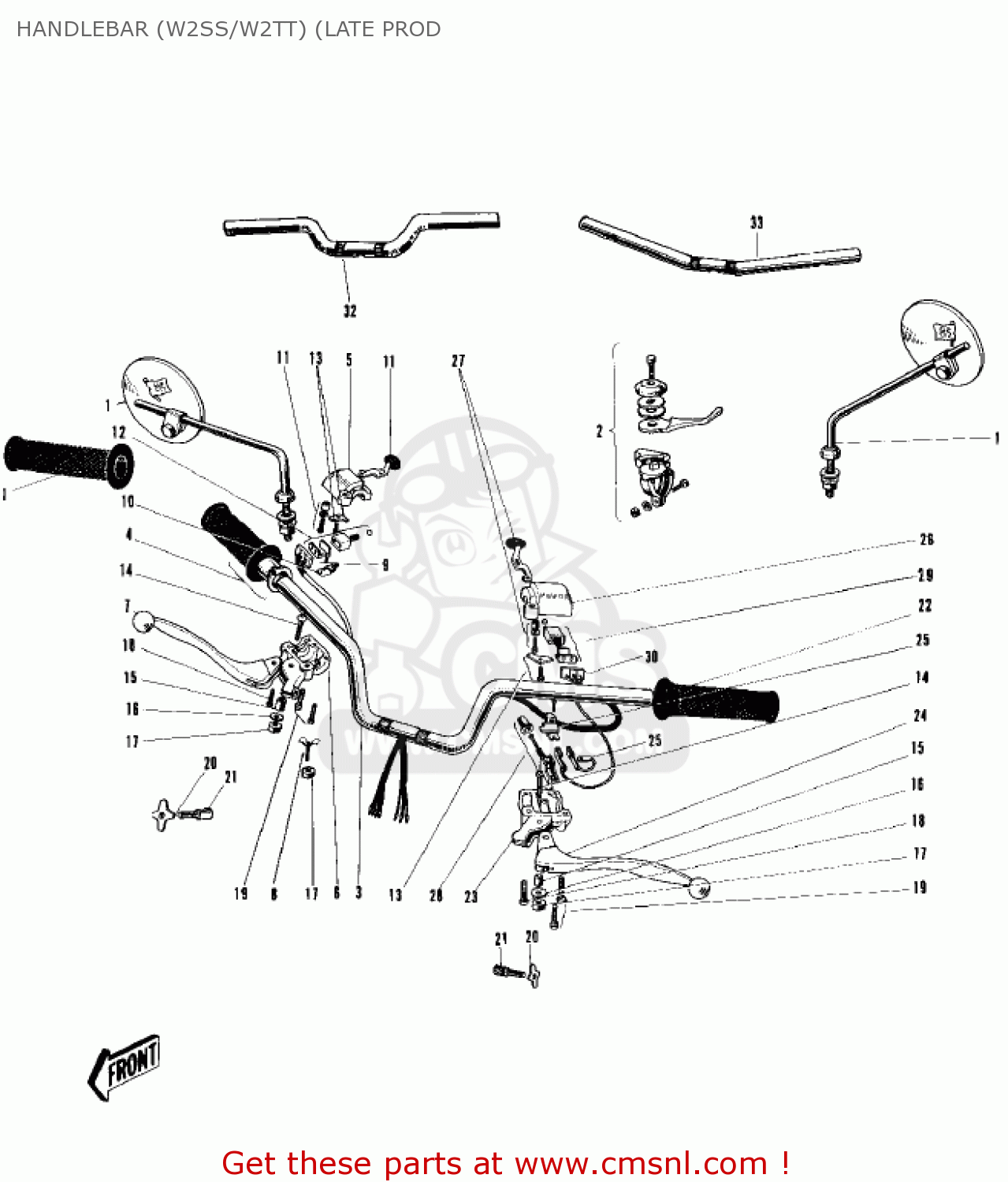 HANDLEBAR (W2SS/W2TT) (LATE PROD W2TT COMMANDER 1969 USA CANADA
