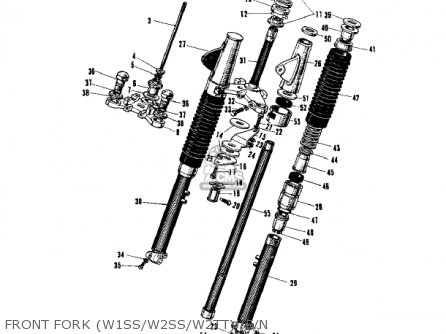 FRONT FORK (W1SS/W2SS/W2TT) (F/N - W2TT COMMANDER 1969 USA CANADA