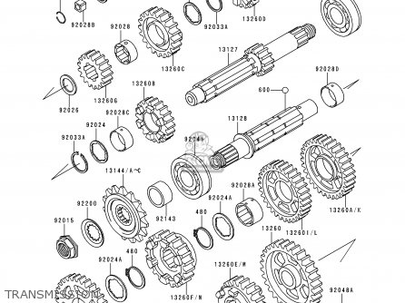TRANSMISSION - XZ900B2 NINJA ZX9R 1995 USA CALIFORNIA CANADA
