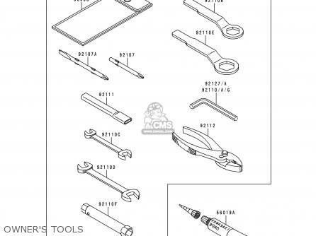 OWNER'S TOOLS - XZ900B2 NINJA ZX9R 1995 USA CALIFORNIA CANADA