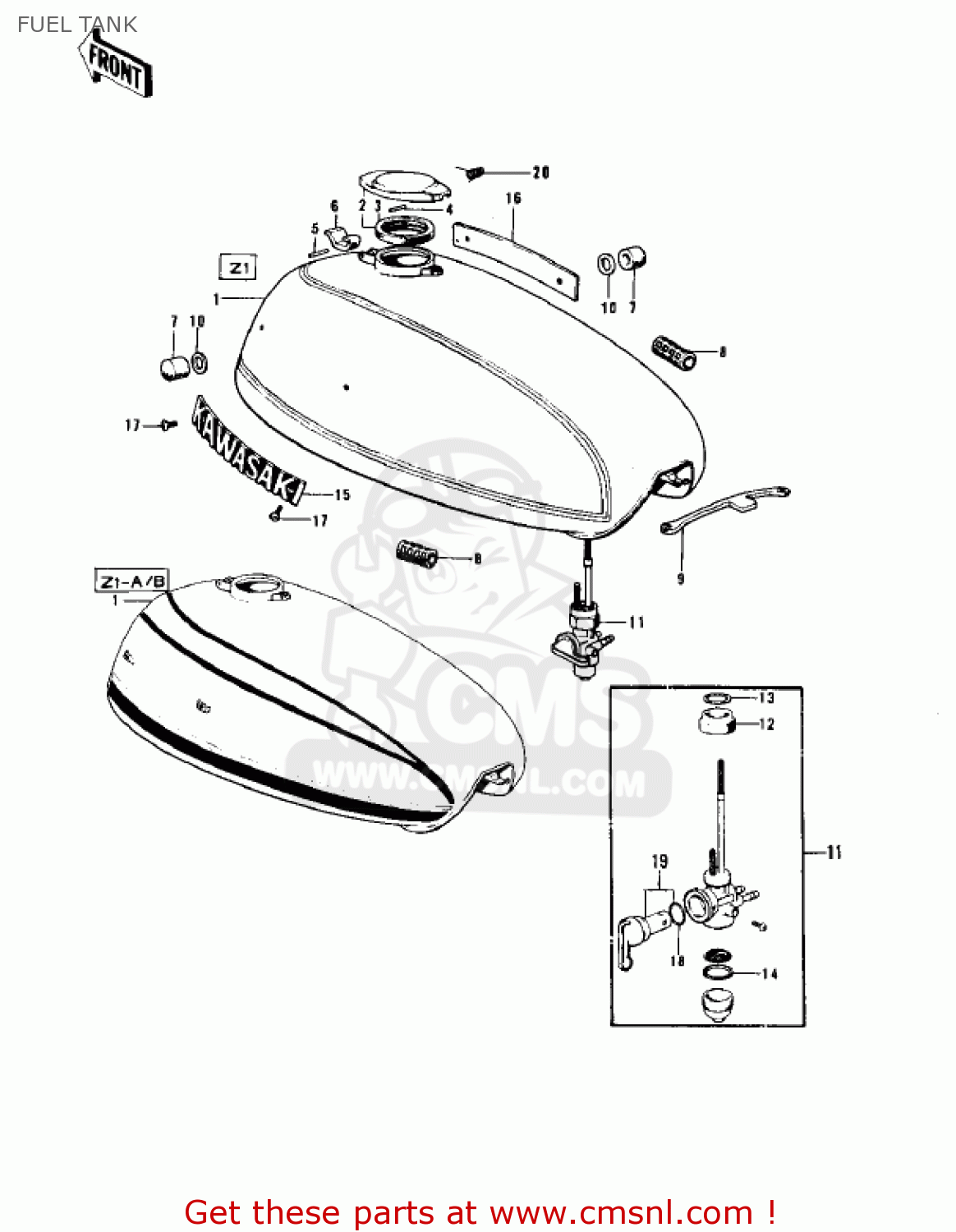 FUEL TANK Z1 1973 USA CANADA