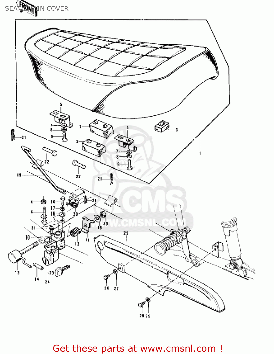SEAT/CHAIN COVER Z1 1973 USA CANADA