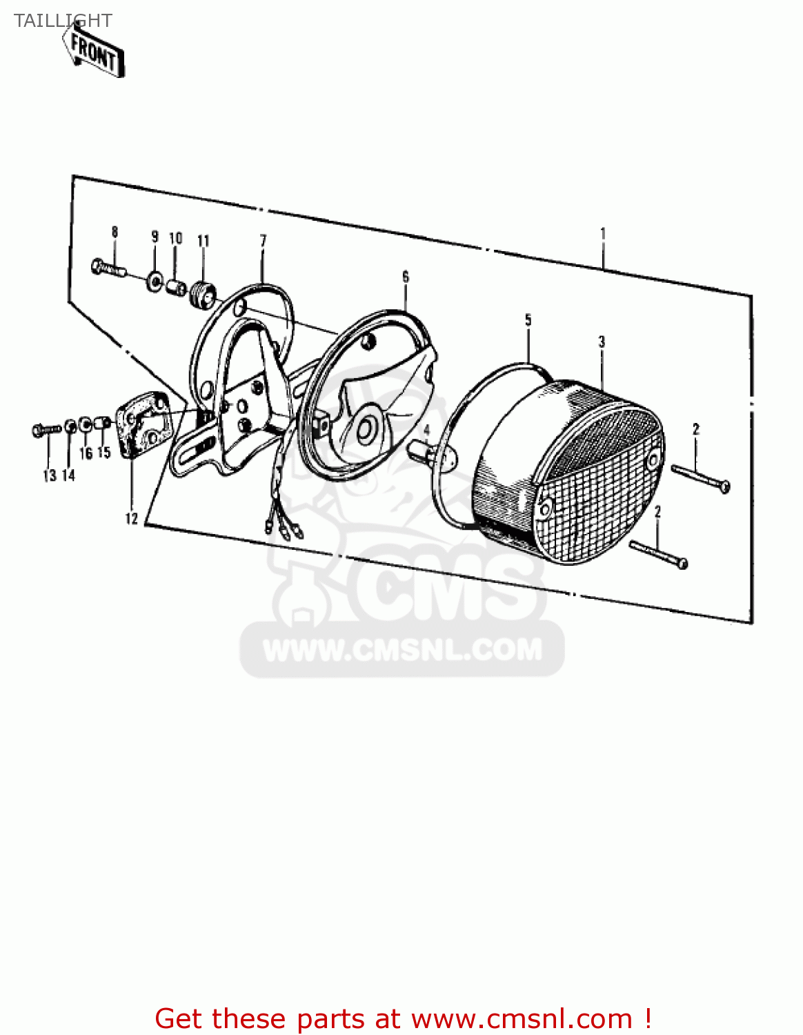 TAILLIGHT Z1 1973 USA CANADA