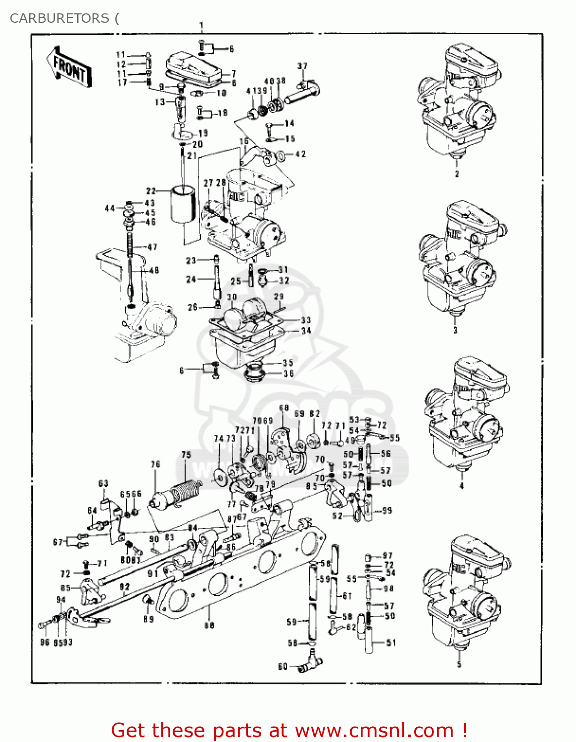 CARBURETORS ( Z1 1973 USA CANADA