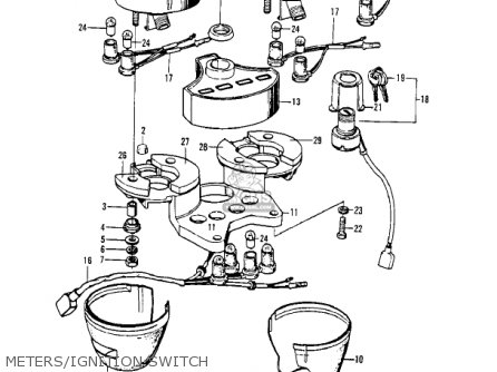 METERS/IGNITION SWITCH - Z1 1973 USA CANADA