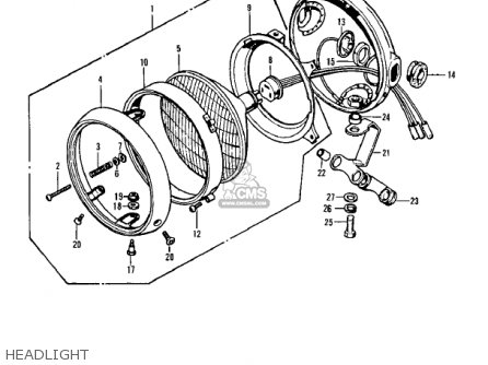 HEADLIGHT - Z1 1973 USA CANADA