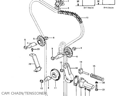 CAM CHAIN/TENSIONER - Z1 1973 USA CANADA
