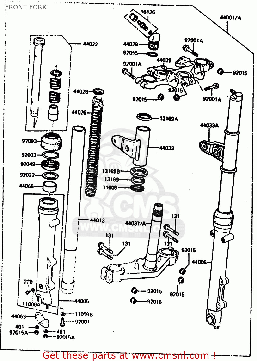FRONT FORK Z1000R2 1983 EUROPE UK IT NR SD ST