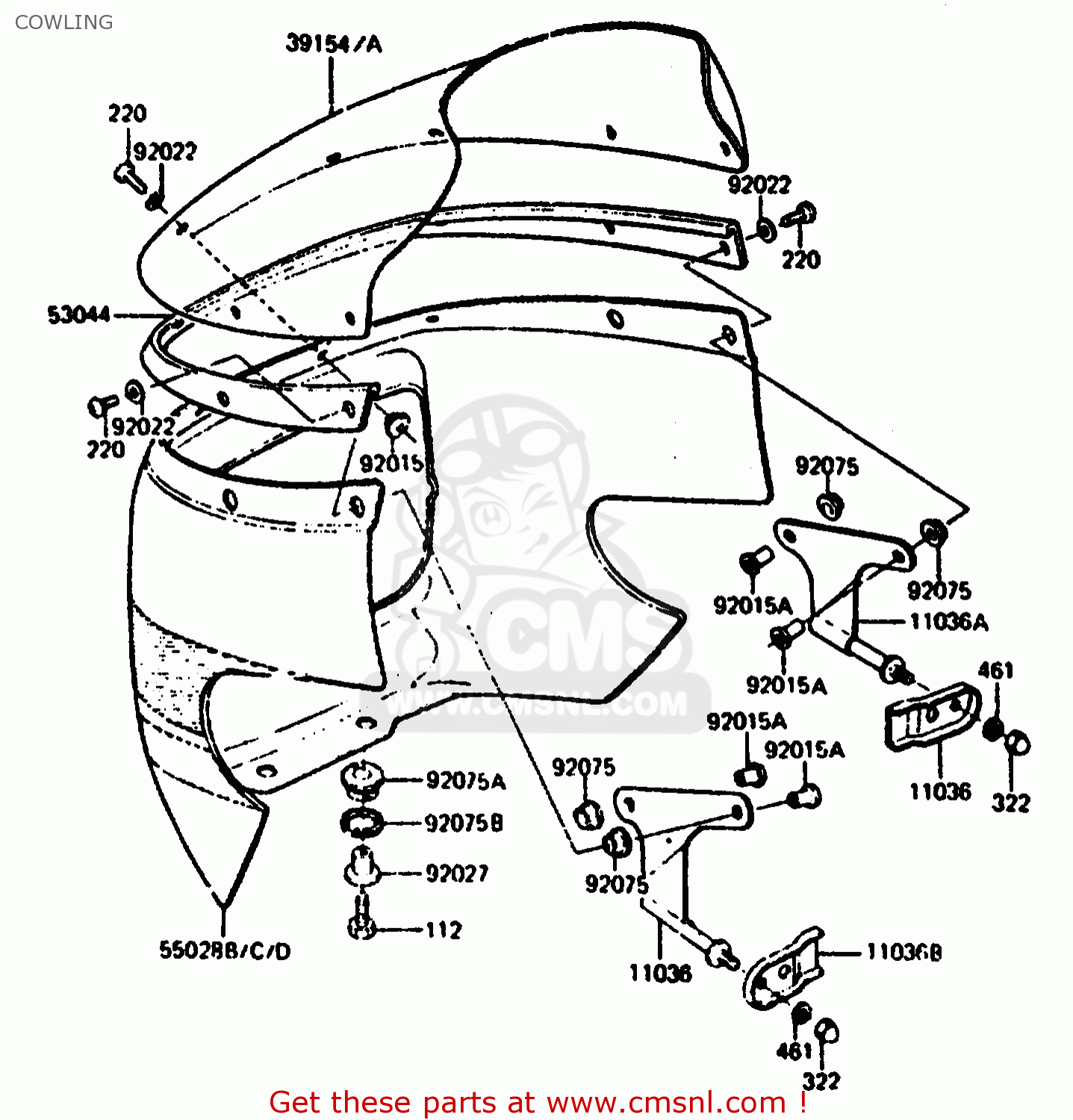 COWLING Z1000R2 1983 EUROPE UK IT NR SD ST
