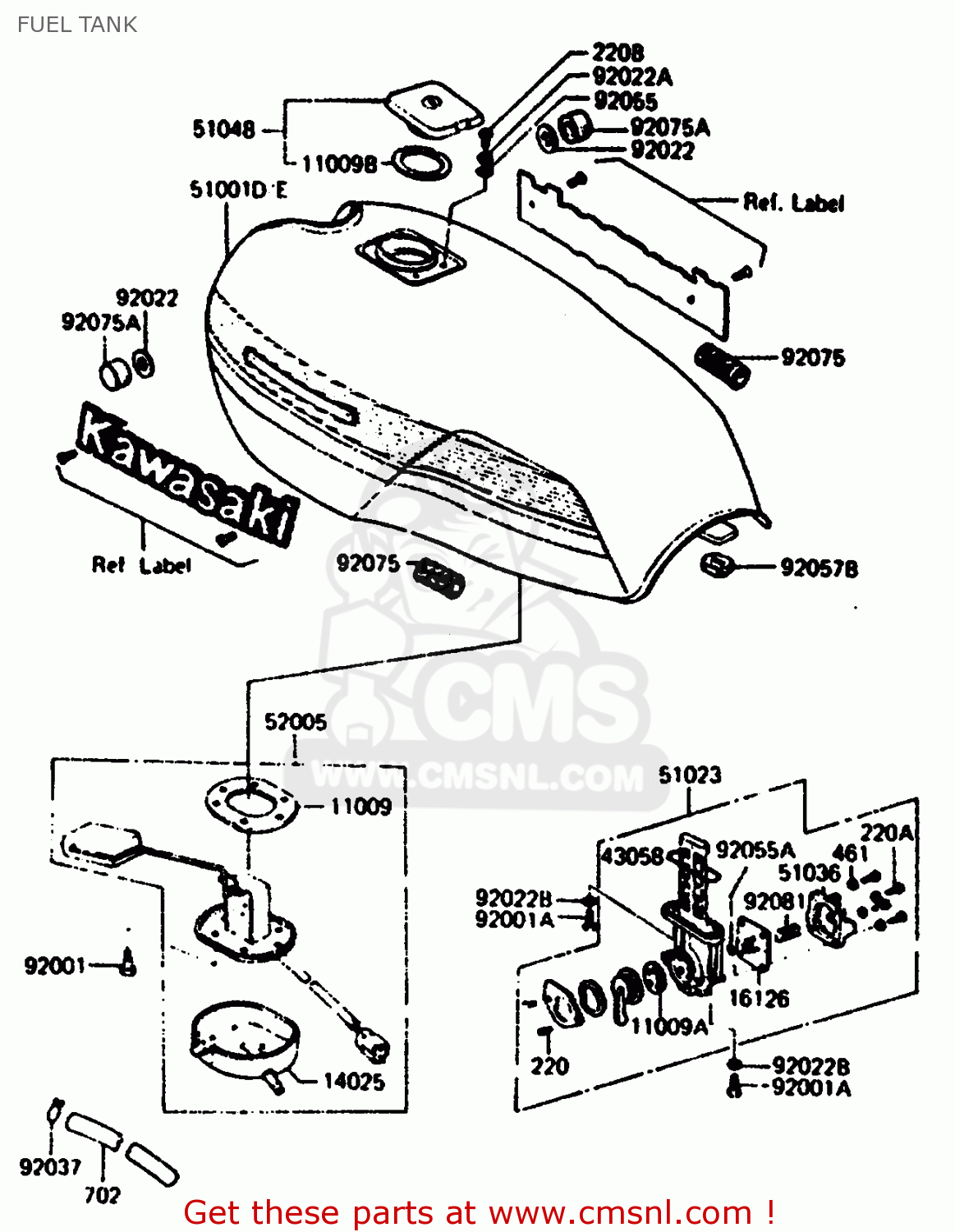 FUEL TANK Z1000R2 1983 EUROPE UK IT NR SD ST