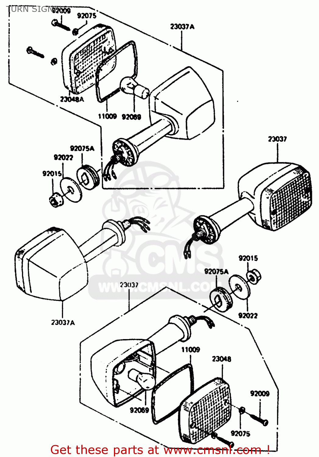 TURN SIGNAL Z1000R2 1983 EUROPE UK IT NR SD ST