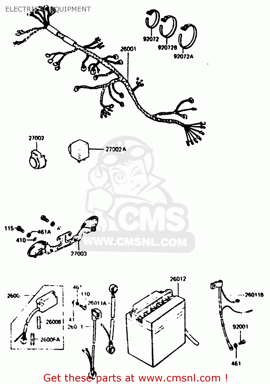 ELECTRICAL EQUIPMENT Z1000R2 1983 EUROPE UK IT NR SD ST