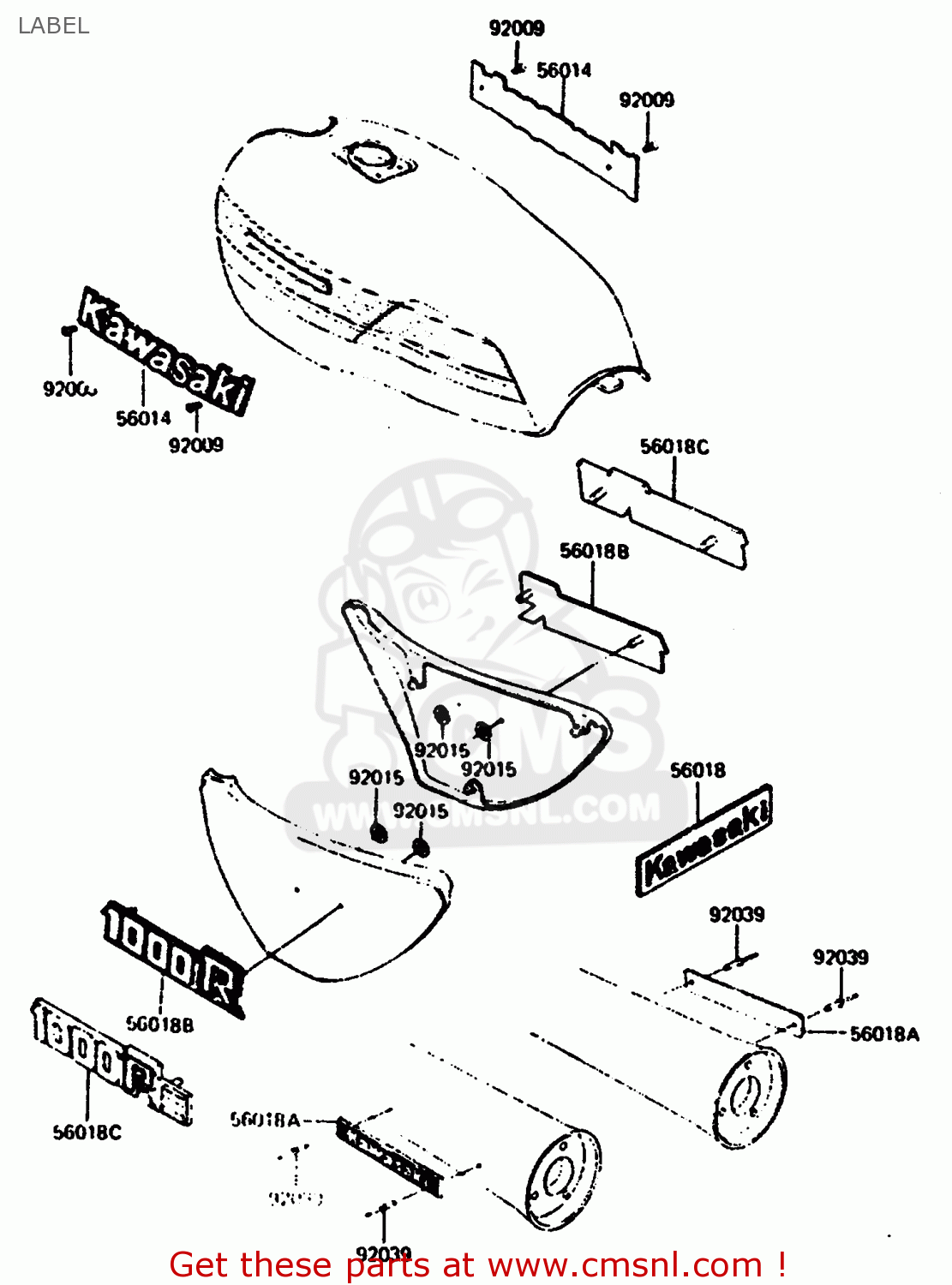LABEL Z1000R2 1983 EUROPE UK IT NR SD ST