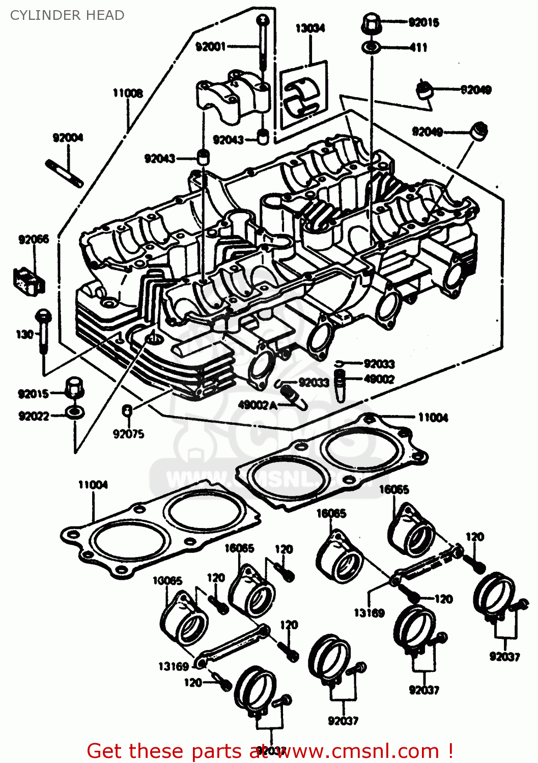 CYLINDER HEAD Z1000R2 1983 EUROPE UK IT NR SD ST