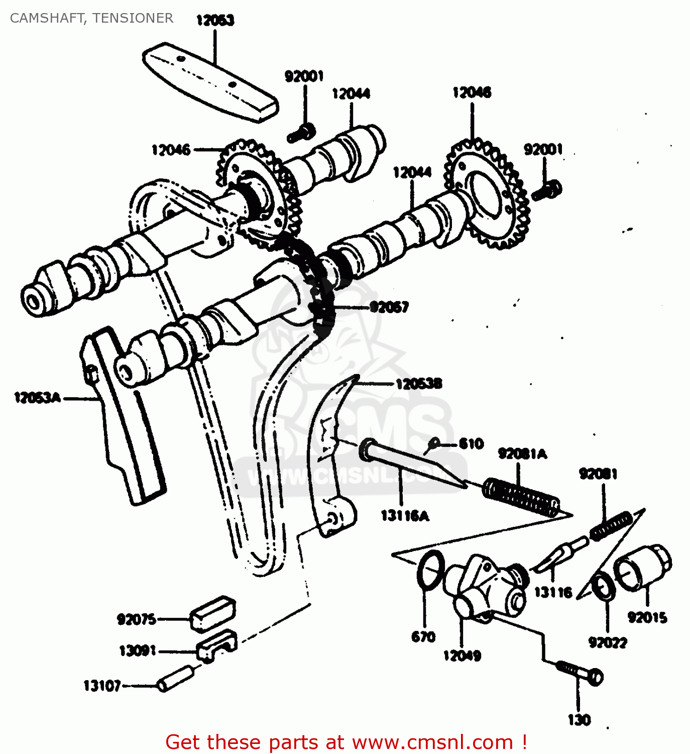 CAMSHAFT, TENSIONER Z1000R2 1983 EUROPE UK IT NR SD ST