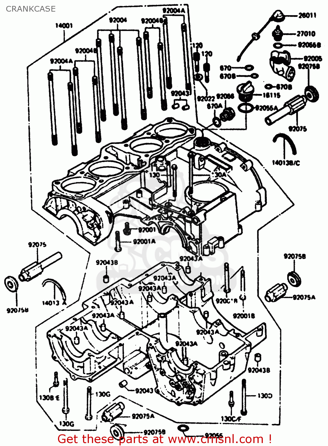 CRANKCASE Z1000R2 1983 EUROPE UK IT NR SD ST