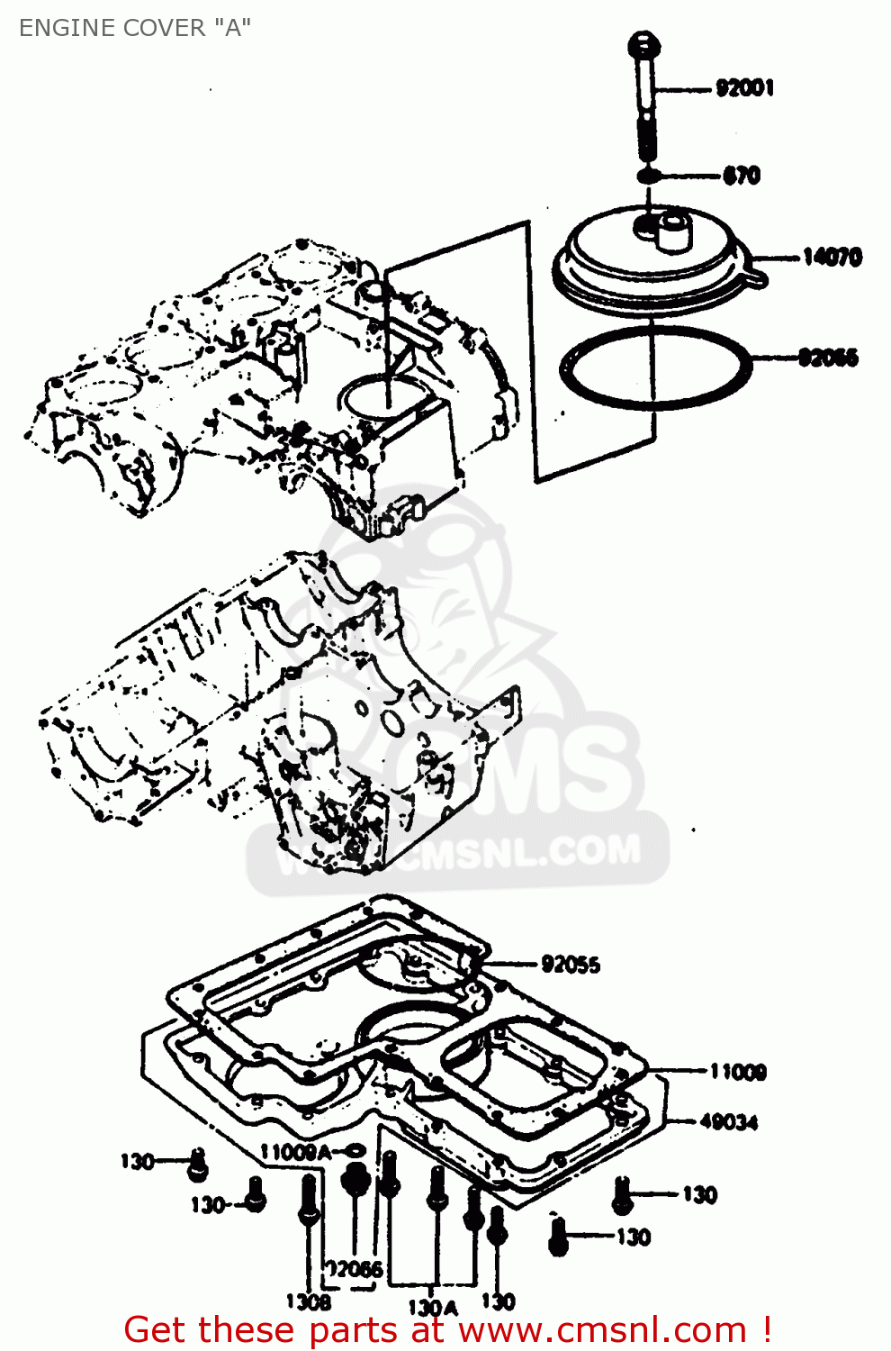 ENGINE COVER "A" Z1000R2 1983 EUROPE UK IT NR SD ST