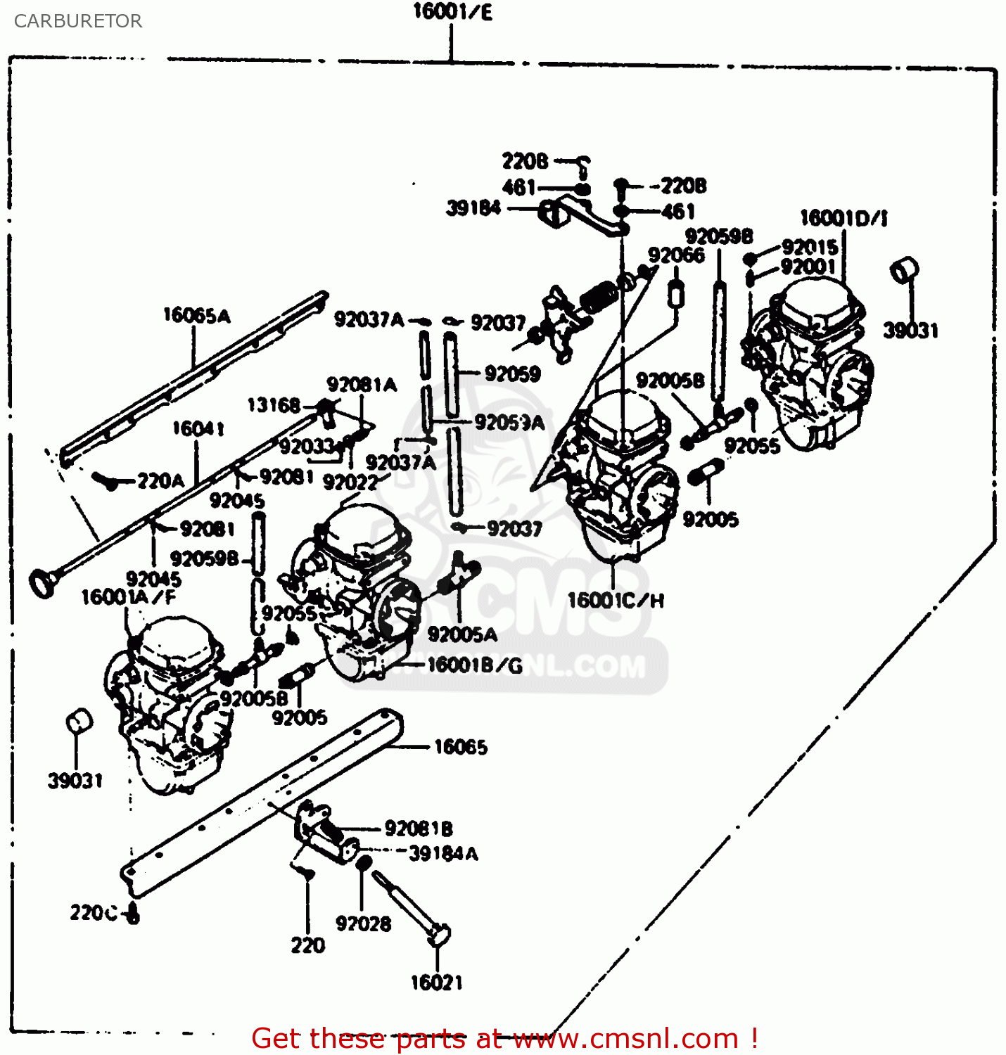 CARBURETOR Z1000R2 1983 EUROPE UK IT NR SD ST