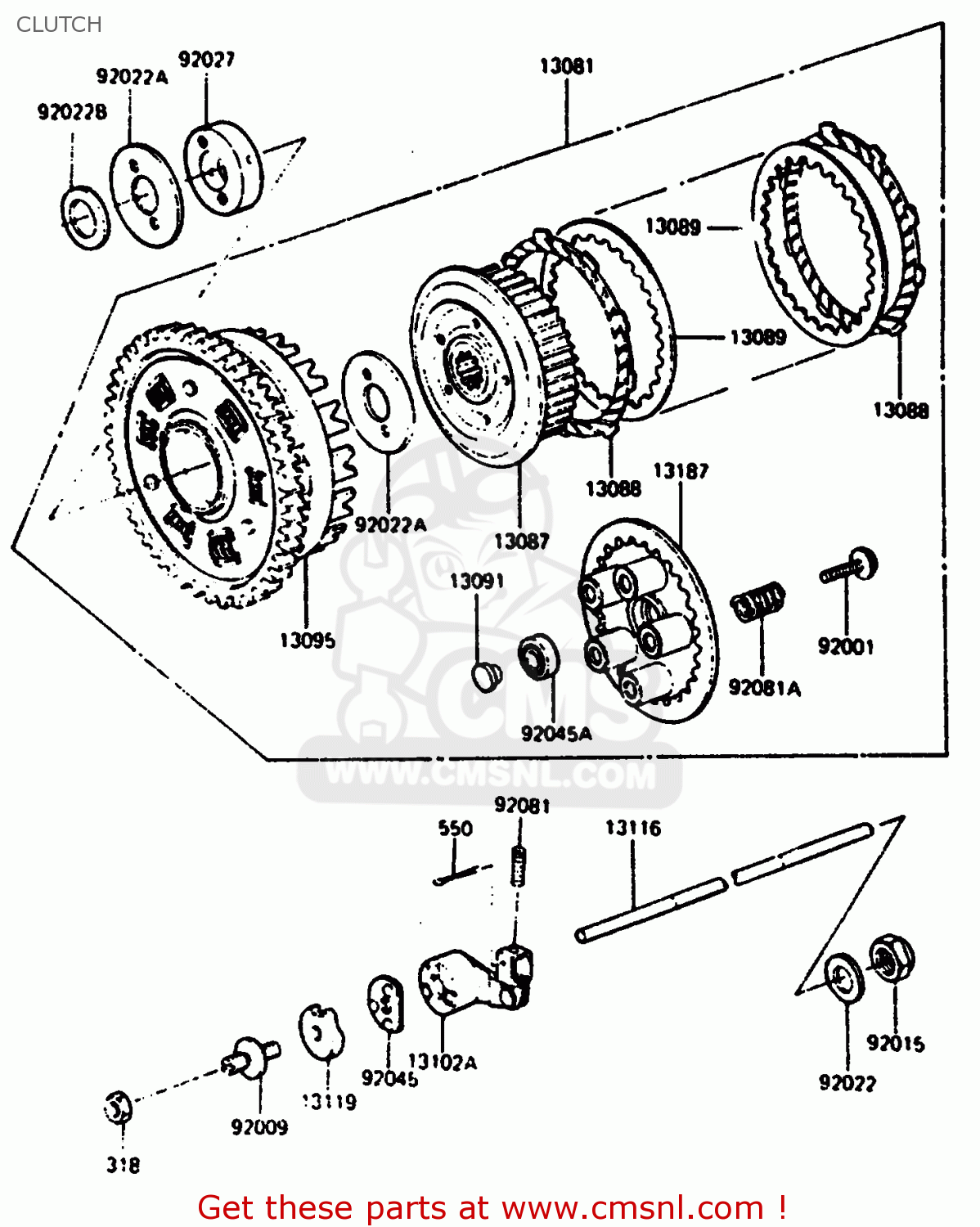 CLUTCH Z1000R2 1983 EUROPE UK IT NR SD ST