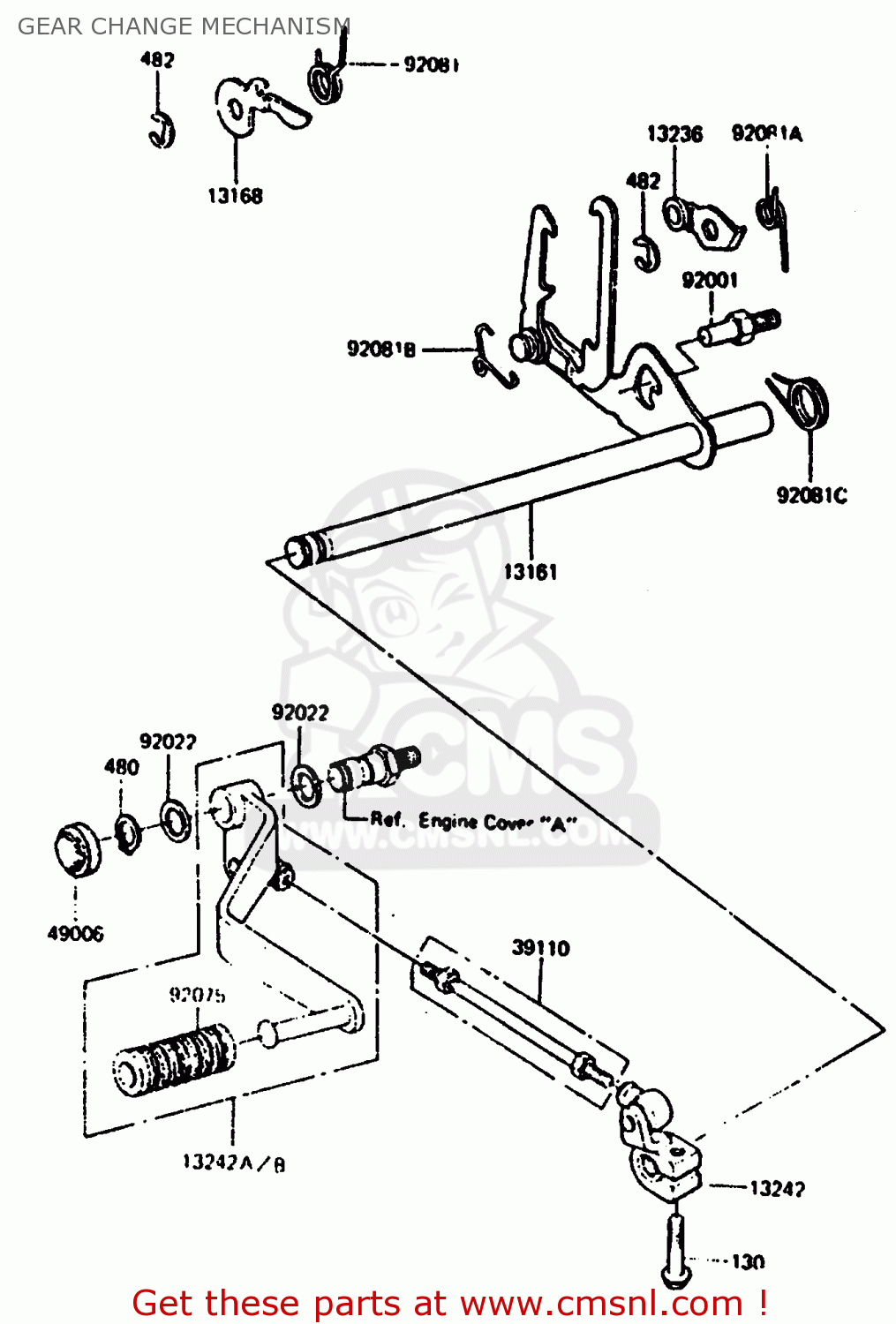 GEAR CHANGE MECHANISM Z1000R2 1983 EUROPE UK IT NR SD ST