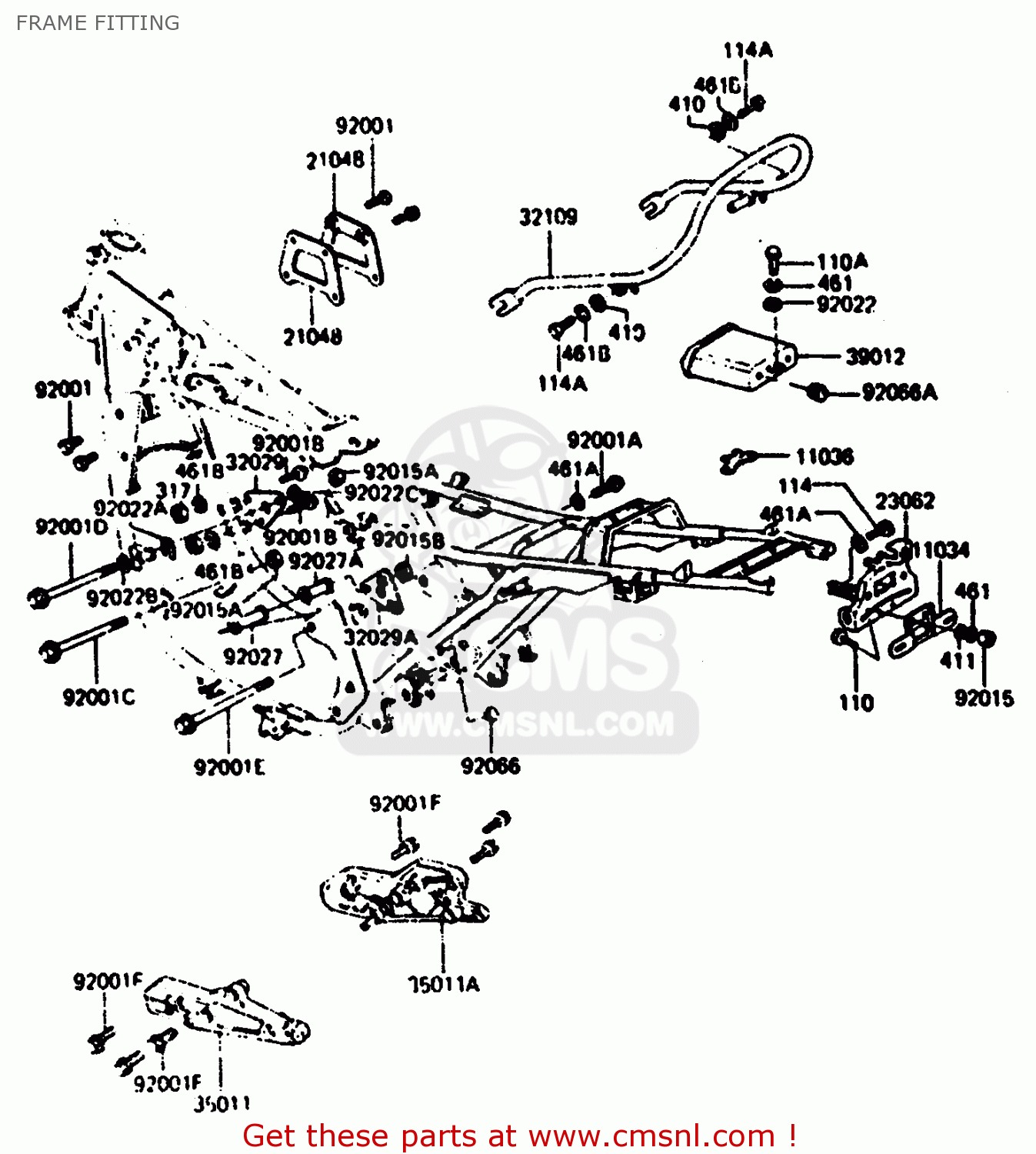 FRAME FITTING Z1000R2 1983 EUROPE UK IT NR SD ST