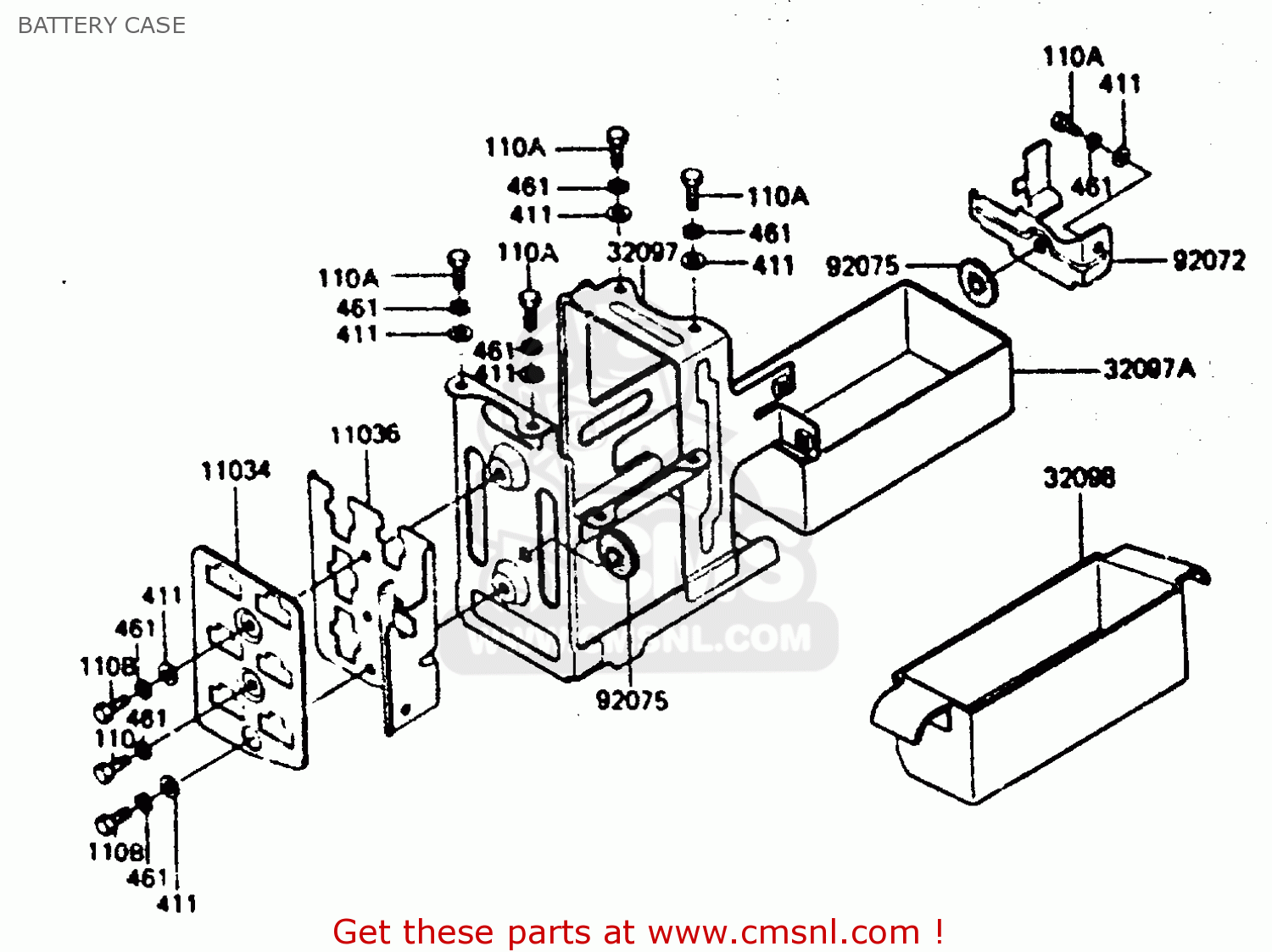 BATTERY CASE Z1000R2 1983 EUROPE UK IT NR SD ST
