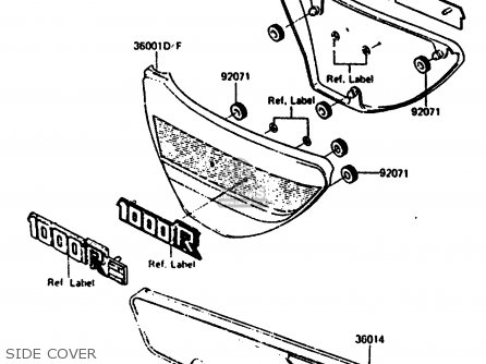 SIDE COVER - Z1000R2 1983 EUROPE UK IT NR SD ST