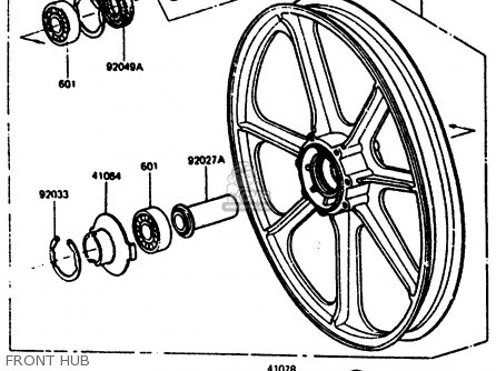 FRONT HUB - Z1000R2 1983 EUROPE UK IT NR SD ST
