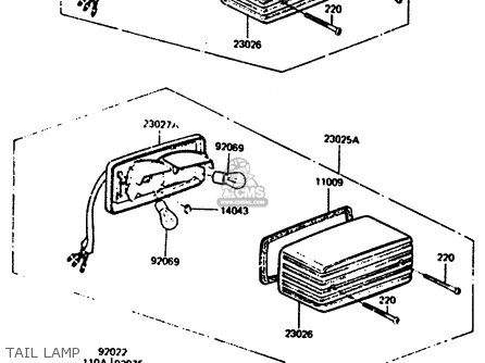 TAIL LAMP - Z1000R2 1983 EUROPE UK IT NR SD ST