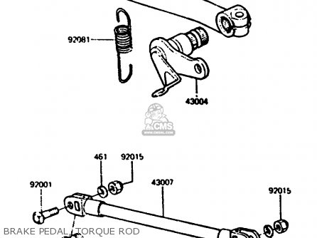 BRAKE PEDAL, TORQUE ROD - Z1000R2 1983 EUROPE UK IT NR SD ST
