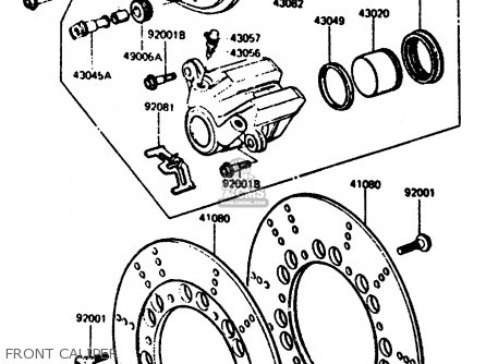 FRONT CALIPER - Z1000R2 1983 EUROPE UK IT NR SD ST