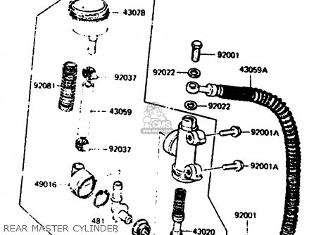 REAR MASTER CYLINDER - Z1000R2 1983 EUROPE UK IT NR SD ST