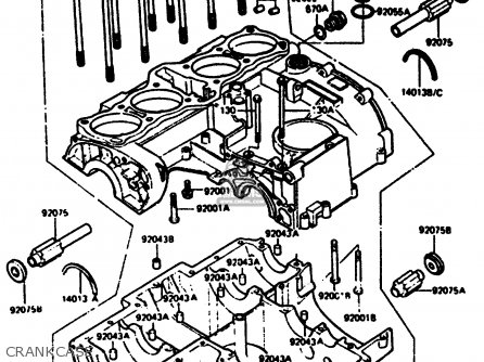 CRANKCASE - Z1000R2 1983 EUROPE UK IT NR SD ST