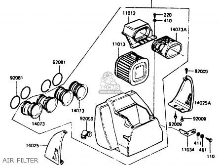 AIR FILTER - Z1000R2 1983 EUROPE UK IT NR SD ST